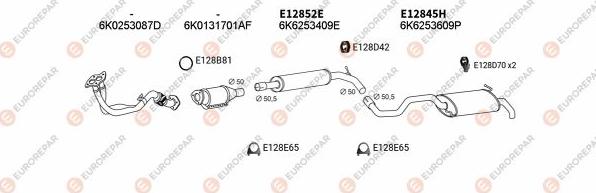 EUROREPAR EXH102908 - Система выпуска ОГ autosila-amz.com