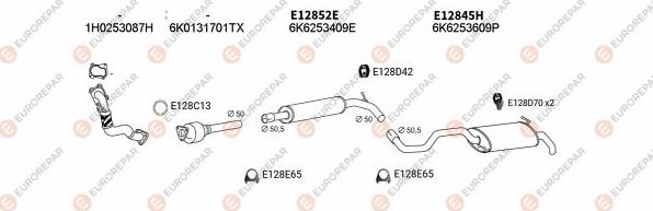 EUROREPAR EXH102916 - Система выпуска ОГ autosila-amz.com