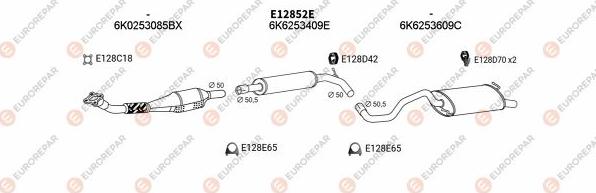EUROREPAR EXH102910 - Система выпуска ОГ autosila-amz.com