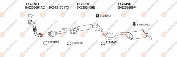 EUROREPAR EXH102918 - Система выпуска ОГ autosila-amz.com