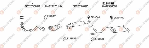 EUROREPAR EXH102912 - Система выпуска ОГ autosila-amz.com