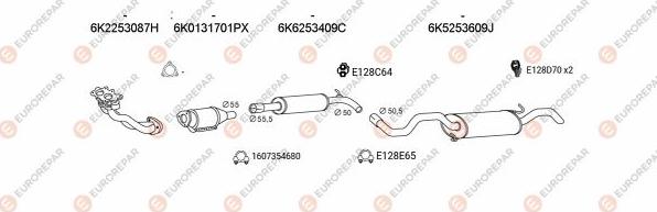 EUROREPAR EXH102986 - Система выпуска ОГ autosila-amz.com