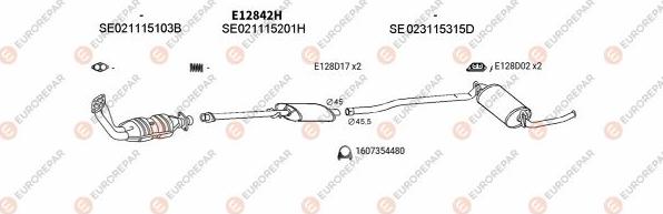 EUROREPAR EXH102939 - Система выпуска ОГ autosila-amz.com