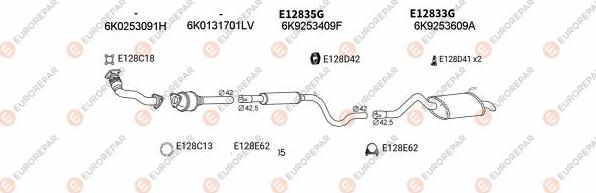 EUROREPAR EXH102930 - Система выпуска ОГ autosila-amz.com