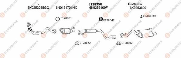 EUROREPAR EXH102928 - Система выпуска ОГ autosila-amz.com