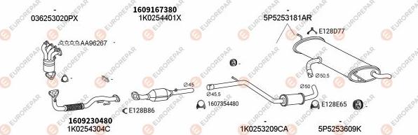 EUROREPAR EXH102972 - Система выпуска ОГ autosila-amz.com