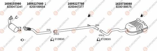 EUROREPAR EXH102444 - Система выпуска ОГ autosila-amz.com