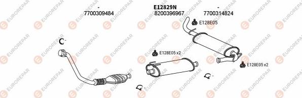 EUROREPAR EXH102694 - Система выпуска ОГ autosila-amz.com