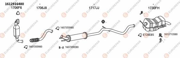 EUROREPAR EXH102043 - Система выпуска ОГ autosila-amz.com