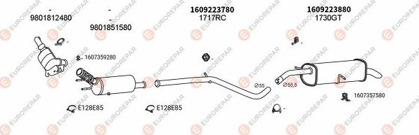 EUROREPAR EXH102054 - Система выпуска ОГ autosila-amz.com