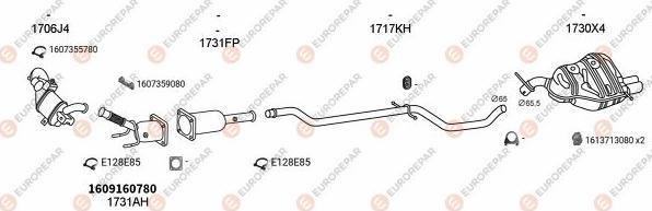 EUROREPAR EXH102004 - Система выпуска ОГ autosila-amz.com