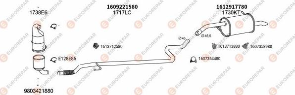 EUROREPAR EXH102031 - Система выпуска ОГ autosila-amz.com