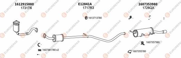 EUROREPAR EXH102021 - Система выпуска ОГ autosila-amz.com