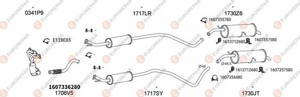 EUROREPAR EXH102077 - Система выпуска ОГ autosila-amz.com