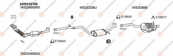 EUROREPAR EXH102843 - Система выпуска ОГ autosila-amz.com