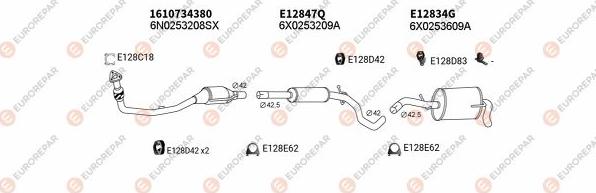 EUROREPAR EXH102861 - Система выпуска ОГ autosila-amz.com