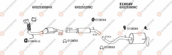 EUROREPAR EXH102862 - Система выпуска ОГ autosila-amz.com