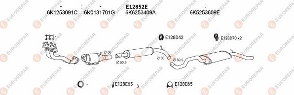 EUROREPAR EXH102874 - Система выпуска ОГ autosila-amz.com