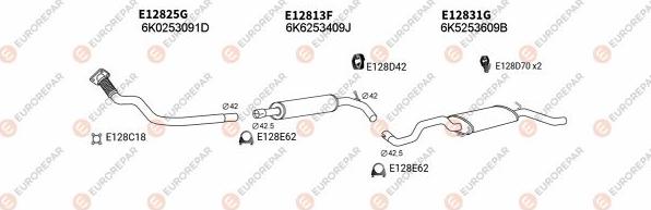 EUROREPAR EXH102875 - Система выпуска ОГ autosila-amz.com