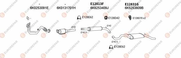 EUROREPAR EXH102870 - Система выпуска ОГ autosila-amz.com