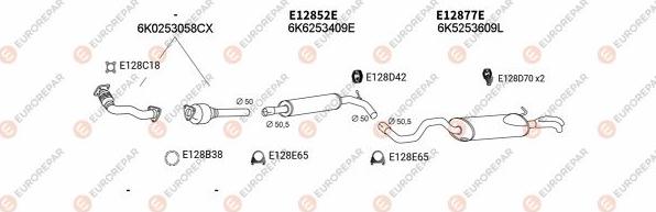 EUROREPAR EXH102877 - Система выпуска ОГ autosila-amz.com