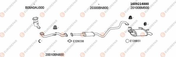 EUROREPAR EXH102243 - Система выпуска ОГ autosila-amz.com