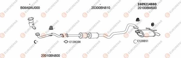 EUROREPAR EXH102247 - Система выпуска ОГ autosila-amz.com