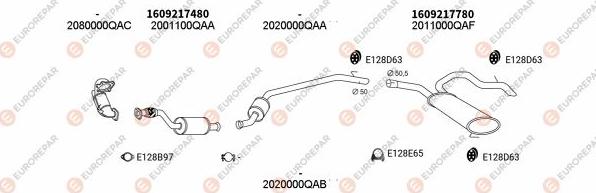 EUROREPAR EXH102257 - Система выпуска ОГ autosila-amz.com