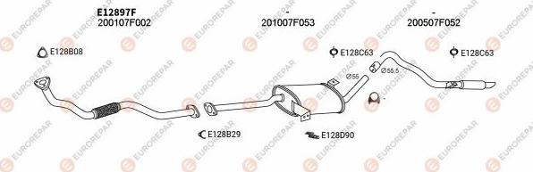 EUROREPAR EXH102261 - Система выпуска ОГ autosila-amz.com