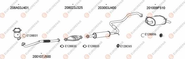 EUROREPAR EXH102233 - Система выпуска ОГ autosila-amz.com