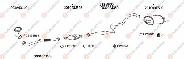 EUROREPAR EXH102222 - Система выпуска ОГ autosila-amz.com