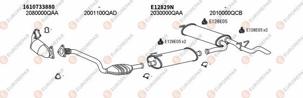 EUROREPAR EXH102270 - Система выпуска ОГ autosila-amz.com