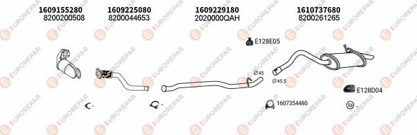 EUROREPAR EXH102273 - Система выпуска ОГ autosila-amz.com