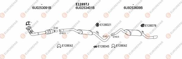 EUROREPAR EXH102798 - Система выпуска ОГ autosila-amz.com