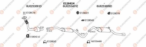 EUROREPAR EXH102785 - Система выпуска ОГ autosila-amz.com