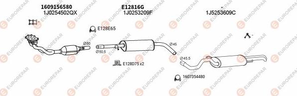 EUROREPAR EXH102788 - Система выпуска ОГ autosila-amz.com