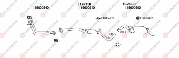 EUROREPAR EXH102771 - Система выпуска ОГ autosila-amz.com