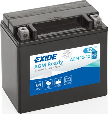 Exide AGM12-12 - Стартерная аккумуляторная батарея, АКБ autosila-amz.com