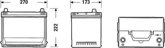 Exide EA754 - аккумуляторная батарея! 19.5/17.9 евро 75Ah 630A 270/173/222 CARBON BOOST\ autosila-amz.com