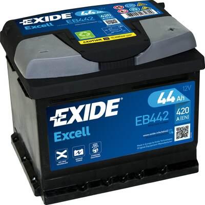 Exide EB442 - Аккумуляторная батарея EXCELL (12V 44Ah 420A B13) 207x175x175mm Полярность ETN 0 (-/+) Тип клеммы 1( autosila-amz.com
