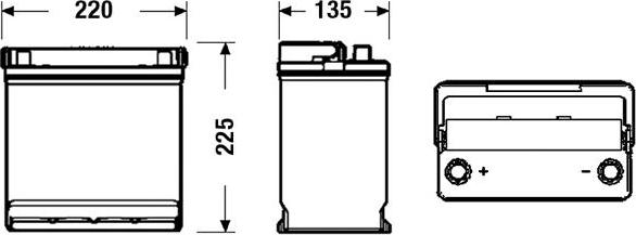 Exide EB451 - Аккумулятор 12В 45Ач 330А 218x133x223 ETN 1 autosila-amz.com