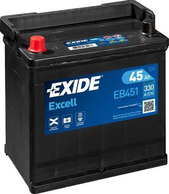 Exide EB451 - Аккумулятор 12В 45Ач 330А 218x133x223 ETN 1 autosila-amz.com