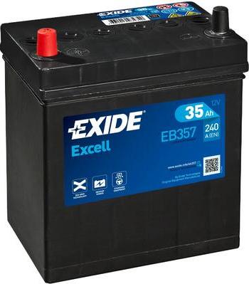 Exide EB357 - аккумуляторная батарея! 14.7/13.1 рус 35Ah 240A 187/127/220\ autosila-amz.com