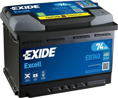 Exide EB740 - Стартерная аккумуляторная батарея, АКБ autosila-amz.com