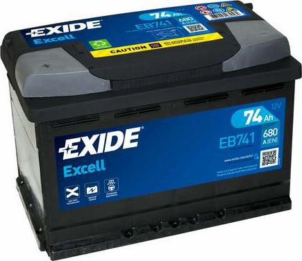Exide EB741 - Стартерная аккумуляторная батарея, АКБ autosila-amz.com