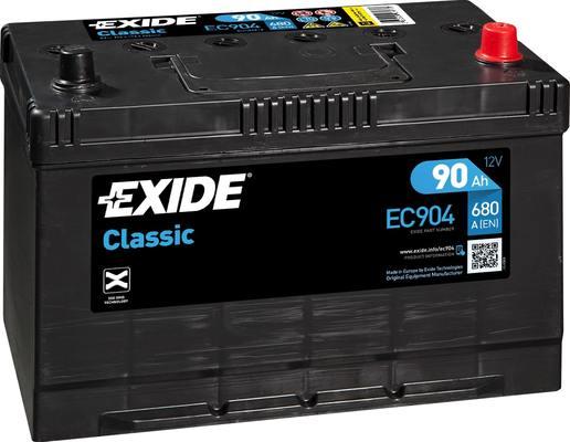 Exide EC904 - Стартерная аккумуляторная батарея, АКБ autosila-amz.com
