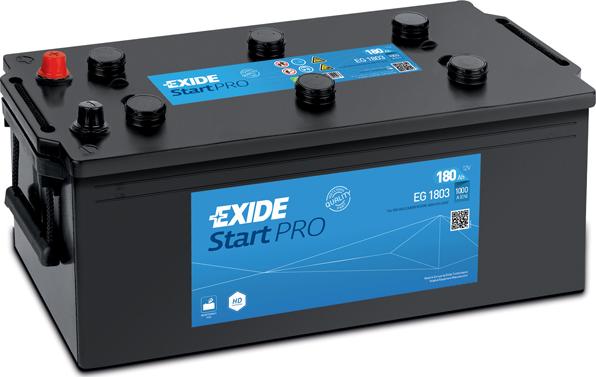 Exide EG1803 - Аккумулятор EXIDE HEAVY Professional (12V 180Ah 1000A 513x223x223 прямая полярность, + слева, обслуж autosila-amz.com