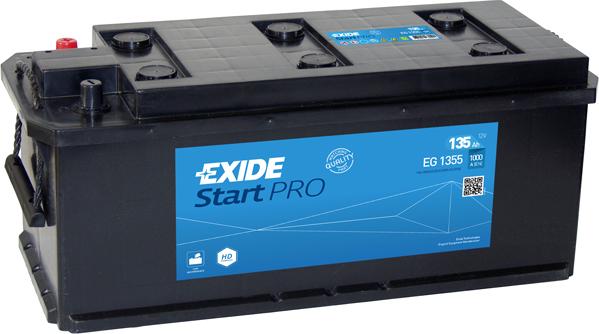 Exide EG1355 - Стартерная аккумуляторная батарея, АКБ autosila-amz.com