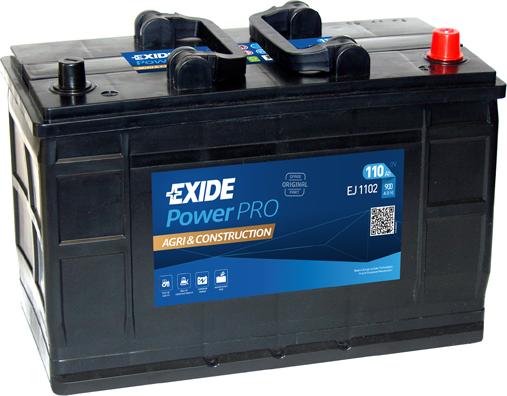 Exide EJ1102 - Стартерная аккумуляторная батарея, АКБ autosila-amz.com