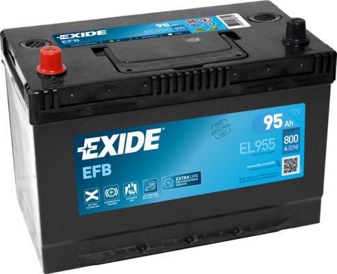Exide EL955 - Стартерная аккумуляторная батарея, АКБ autosila-amz.com